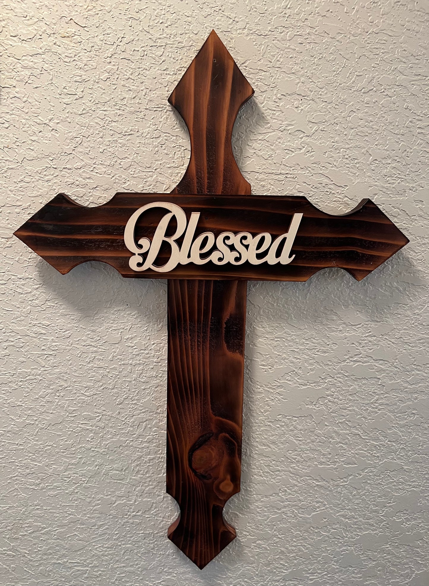 Hanging wooden cross